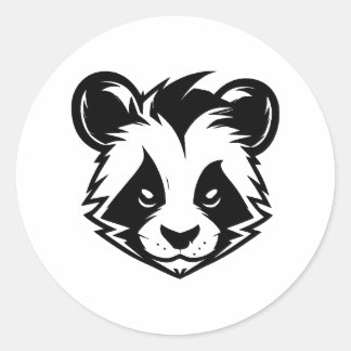 Panda Essence in Black and White Classic Round Sticker