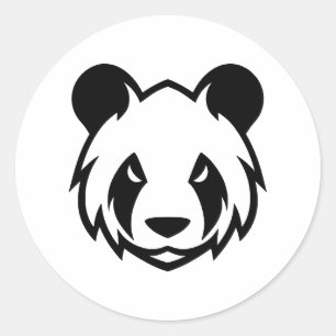 Panda Essence in Black and White Classic Round Sticker