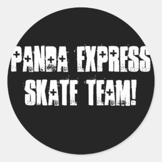 PANDA EXPRESS SKATE TEAM! CLASSIC ROUND STICKER