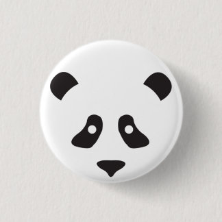 Panda face 3 cm round badge