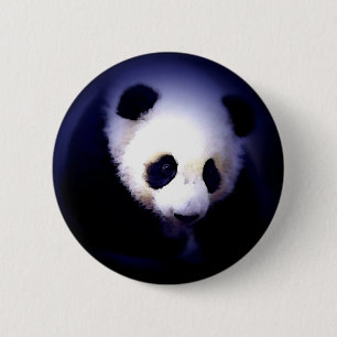 Panda Face 6 Cm Round Badge