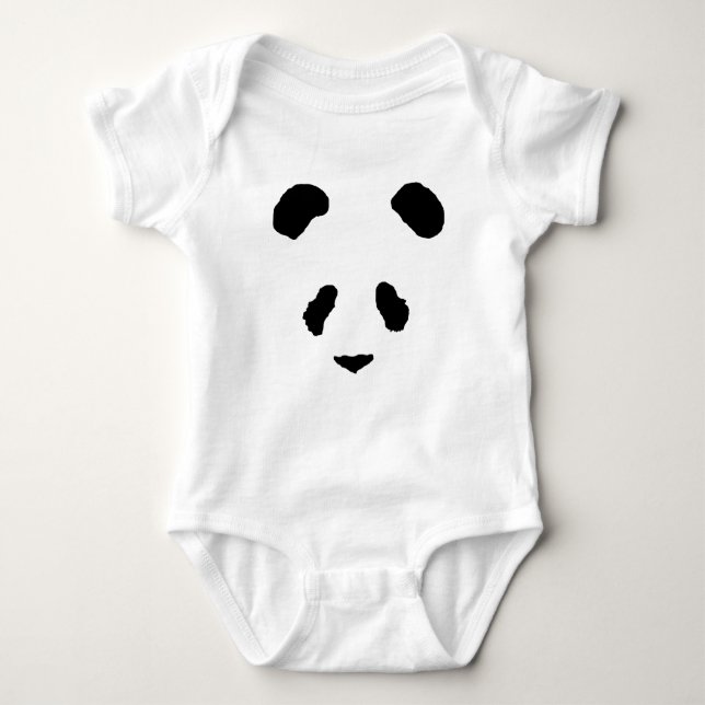 Panda Face Baby Bodysuit (Front)
