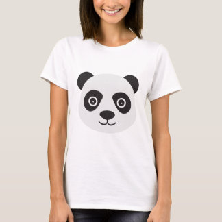 Panda Face Black and White Bear T-Shirt