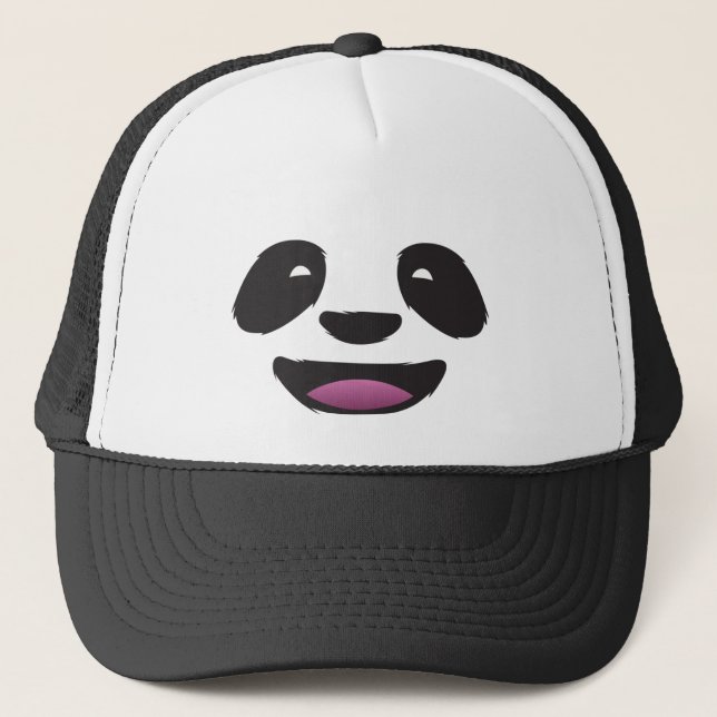 Panda Face - Cute animal wildlife Trucker Hat (Front)