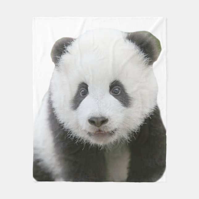 Panda Face Fleece Blanket (Front)