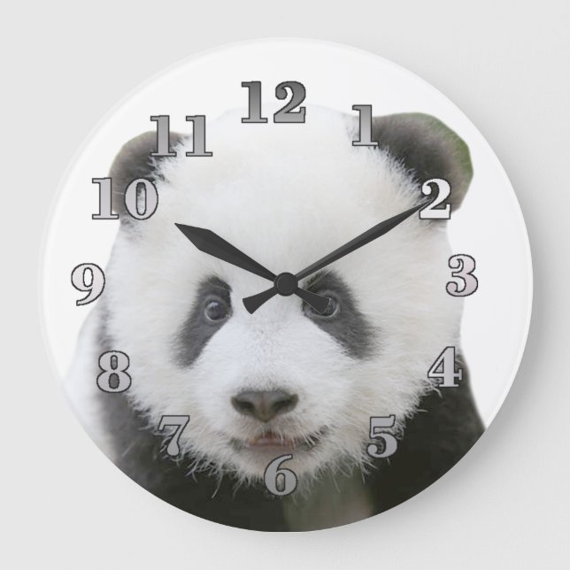 Panda Face Large Clock (Front)