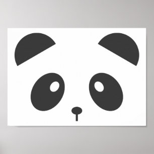Panda face poster