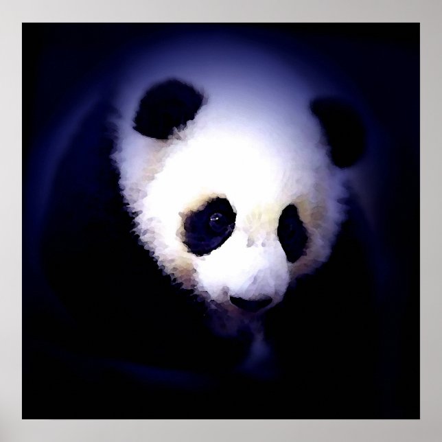 Panda Face Poster - Panda Posters Prints (Front)
