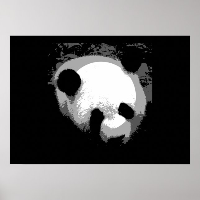 Panda Face Poster Print - Panda Posters (Front)