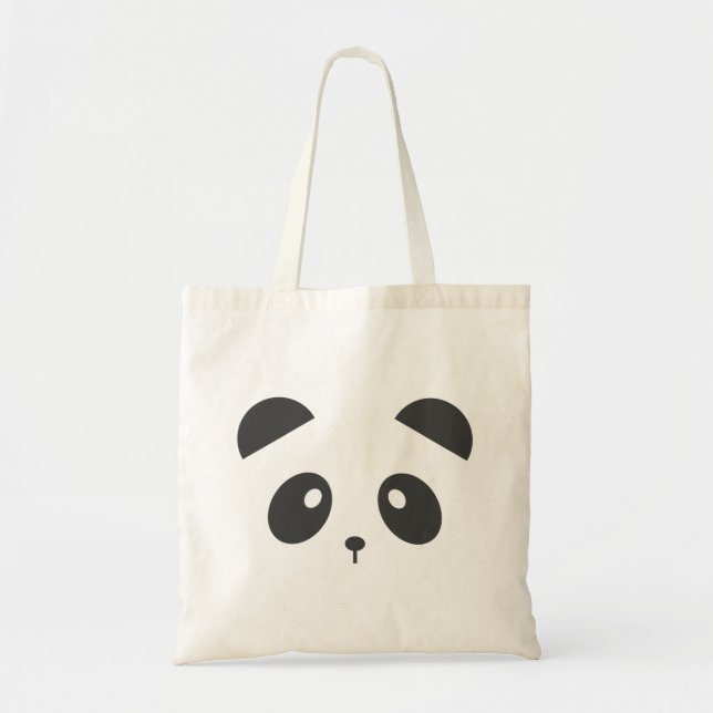 Panda Face Tote Bag (Front)