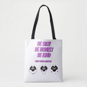 Panda Faces w/ Emerson quote, tote Bag