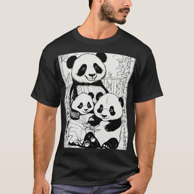 Panda Family Feast T-Shirt (Front)