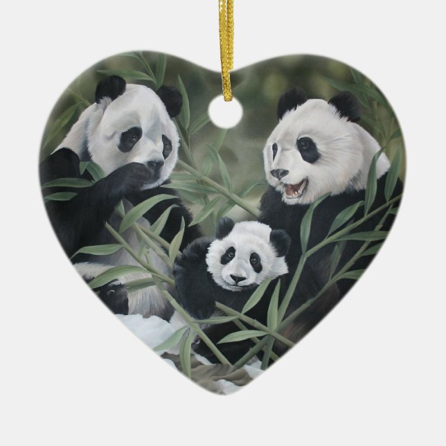 Panda Family Ornament (Front)