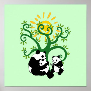 Panda Family Tree Poster