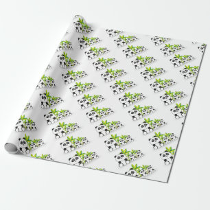 Panda Family Wrapping Paper