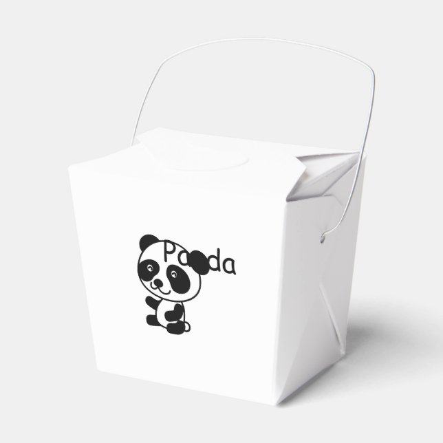 Panda Favour Boxes. Favour Box (Front Side)