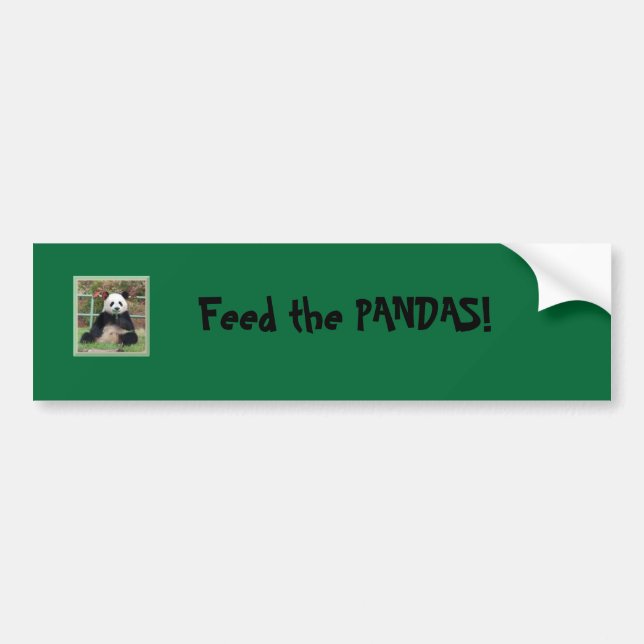 panda, Feed the PANDAS! Bumper Sticker (Front)