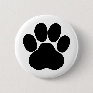 Panda feet design 6 cm round badge