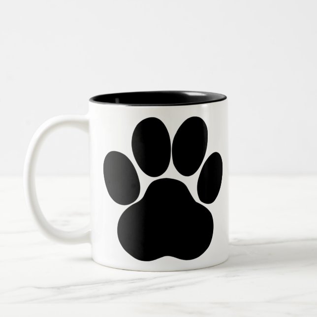 Panda feet design Two-Tone coffee mug (Left)