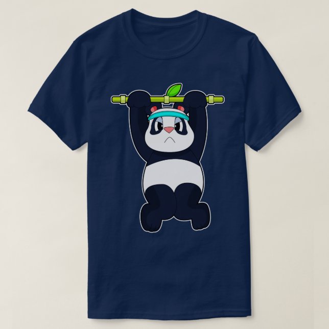 Panda Fitness Pullups T-Shirt (Design Front)