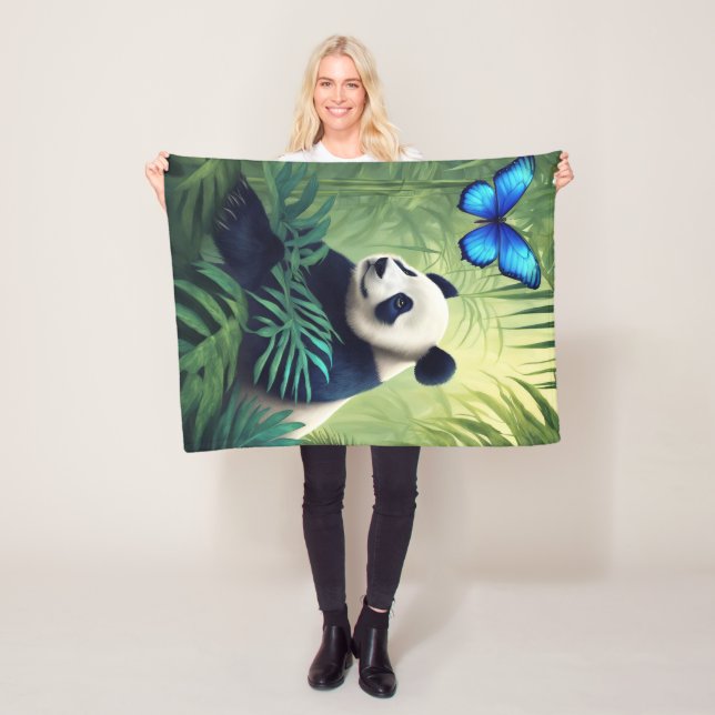 Panda  Fleece Blanket, 30"x40" Blanket (In Situ)