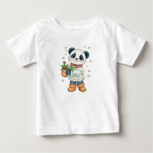 Panda Florist Baby T-Shirt