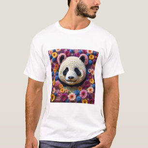 panda flower animal T-Shirt