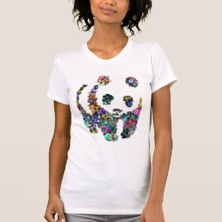 panda flowers tshirt