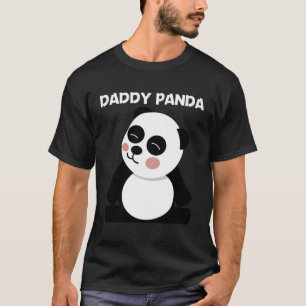 Panda For Dad Black White Bear Cub T-Shirt