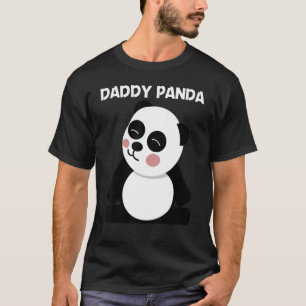 Panda For Men Dad Black White Bear Cub T-Shirt
