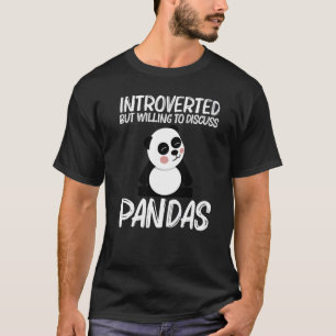 Panda For Men Women Black White Bear Cub T-Shirt