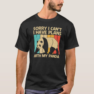 Panda For Men Women Panda Bear Animal 3 T-Shirt