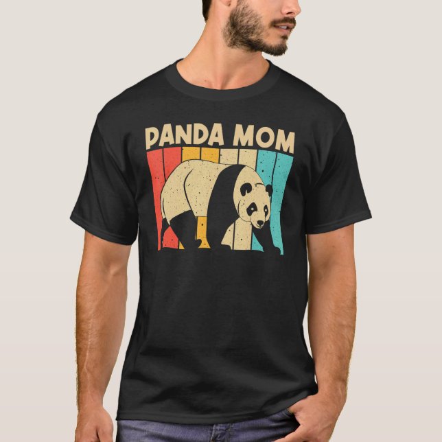 Panda For Mum Mother Panda Bear Animal T-Shirt (Front)
