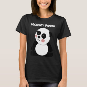 Panda For Women Mom Black White Bear Cub 1 T-Shirt