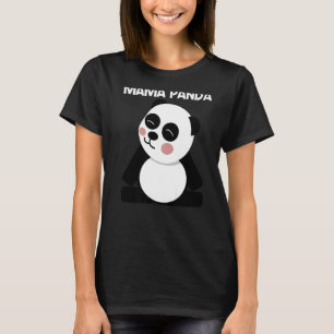 Panda For Women Mum Black White Bear Cub T-Shirt