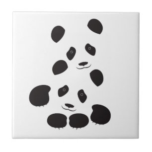 Panda Friendship Ceramic Tile