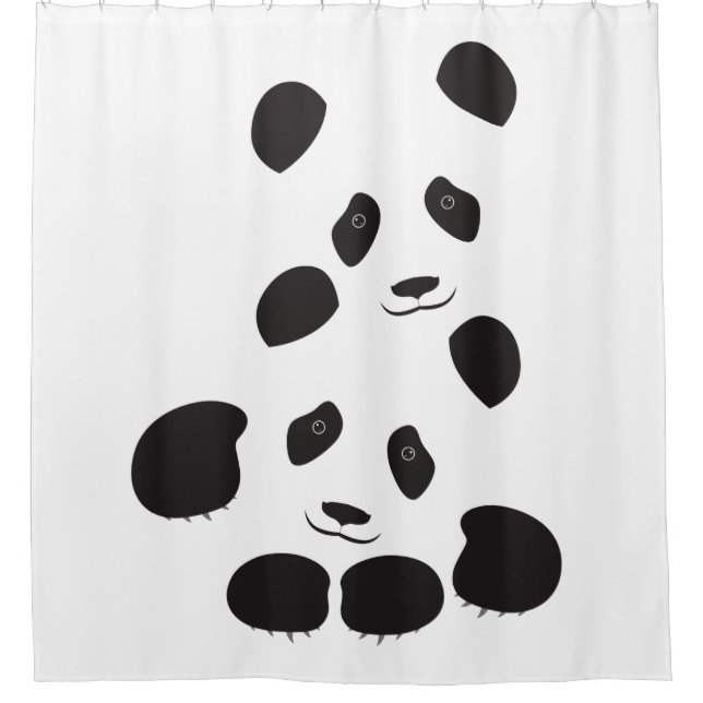 Panda Friendship Shower Curtain (Front)