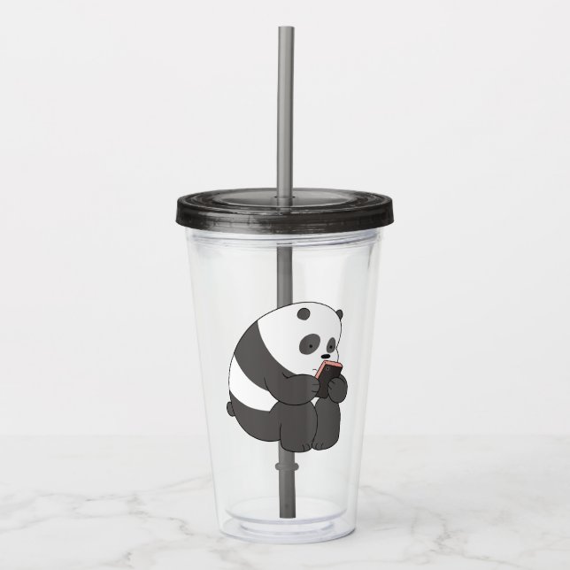 Panda From We Bare Bears Tumbler Design (Front)