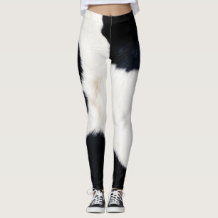 Panda Fur Print Pattern Leggings