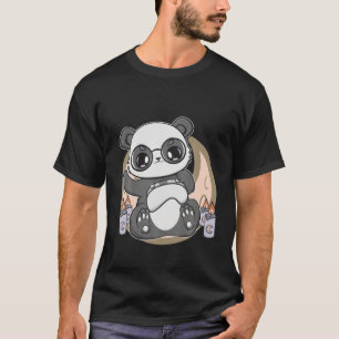 Panda Gamer Eyeglasses Moon Magic Cute Otaku Zoolo T-Shirt