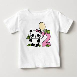 Panda Girl 2nd Birthday Baby T-Shirt