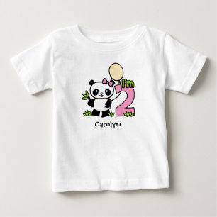 Panda Girl 2nd Birthday Baby T-Shirt