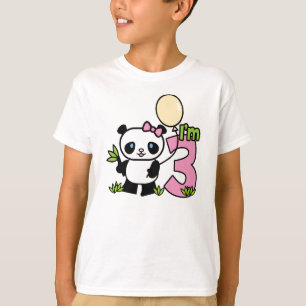 Panda Girl 3rd Birthday T-Shirt