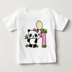 Panda Girl First Birthday Baby T-Shirt