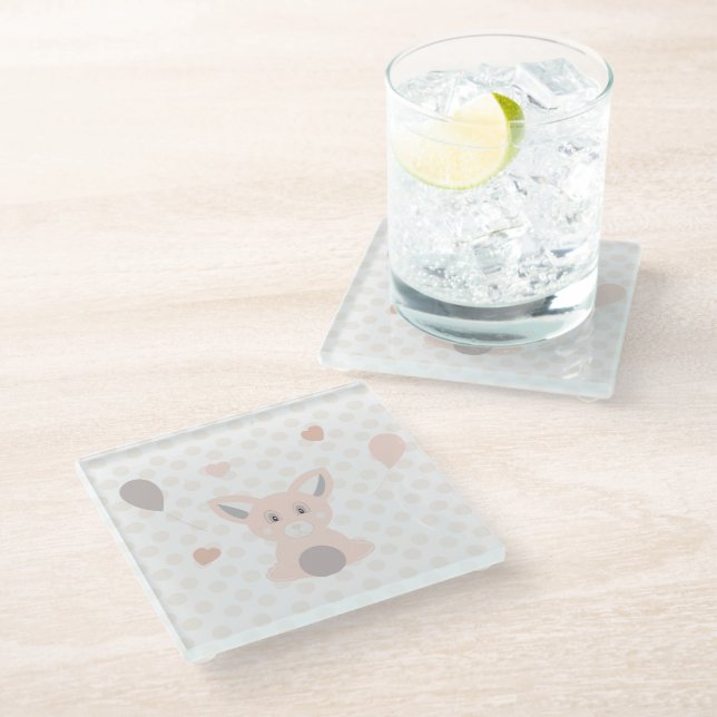 Panda Glass Coaster (Angled)