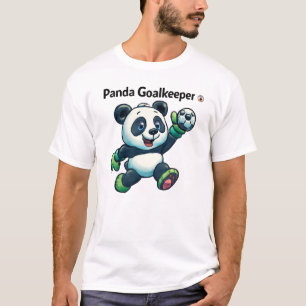 Panda Goalkeeper Soccer Design T-Shirt