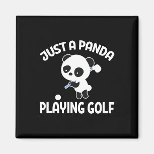 Panda Golfing Golfer Just A Panda Playing Golf Magnet