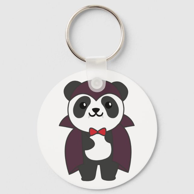 Panda Halloween Cute Devil Kids Vampire Costume Ke Key Ring (Front)