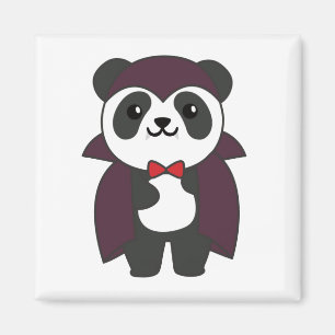 Panda Halloween Cute Devil Kids Vampire Costume Magnet