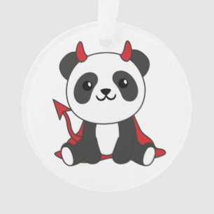 Panda Halloween Cute Devil Kids Witches Costume Ornament